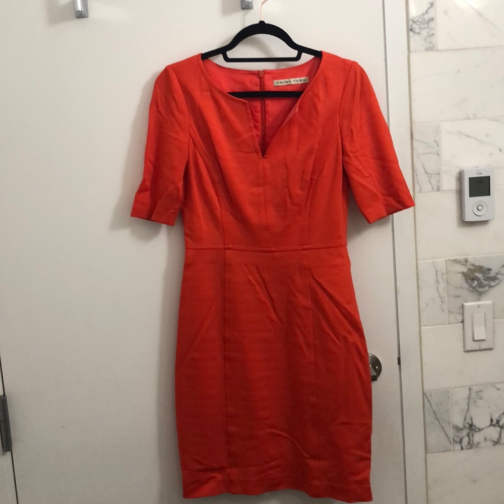 Trina Turk Bright Orange Dress
